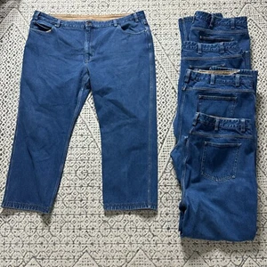 Duluth Jeans (5 pairs) Mens 46 x 28 Solid Blue Work Denim - Picture 1 of 5