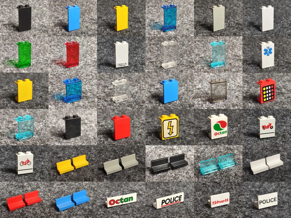 Lego Panel 1x2x1 1x2x2 1x2x3 4865 4864 2362 - Panels bedruckt beklebt unbedruckt - Bild 1 von 1