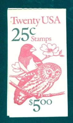 US 2285b 2284-2285 BK160 Owl & Grosbeak, 2 Buds, Complete Booklet/20, MNH - Image 1 of 2