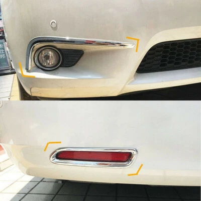 Chrome Front +Rear Fog Lamp Light Cover Trim Fit for 2011-2017 Toyota Sienna MPV - Image 1 of 4