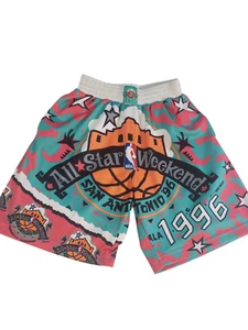 Mitchell & Ness Basketball Shorts Mens 24 Multicolor Mesh All Star NBA Sporty - Picture 1 of 17