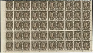 Canada #166 Die 1 bottom half sheet of 50 M NH, F to VF stamps, pls see scans - Picture 1 of 3