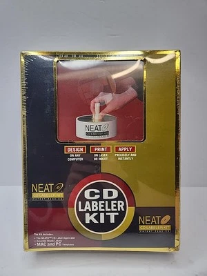 Vintage NEAT NEATO CD Labeler Kit Software Mac/PC & Case Inserts Near Mint 1996 - Image 1 of 4