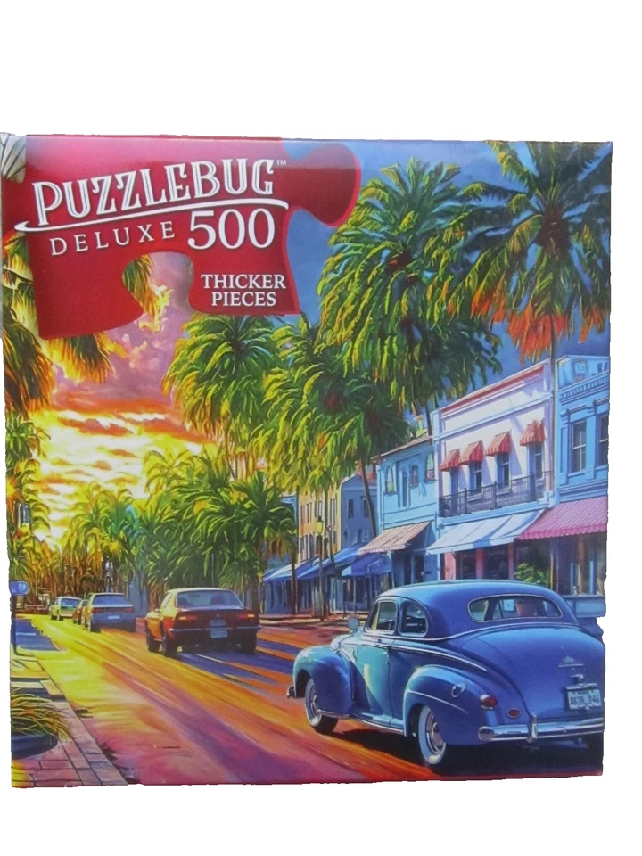 Puzzlebug Deluxe *Pretty Wooden Flower Box* 500 piece Jigsaw Puzzle 20x12 -