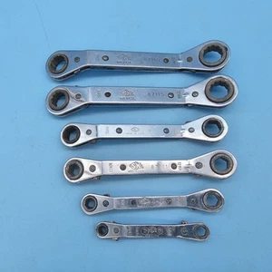 SK Tools USA 6pc Metric 7mm to 18mm Offset Ratcheting Box End Wrench Set - Bild 1 von 4