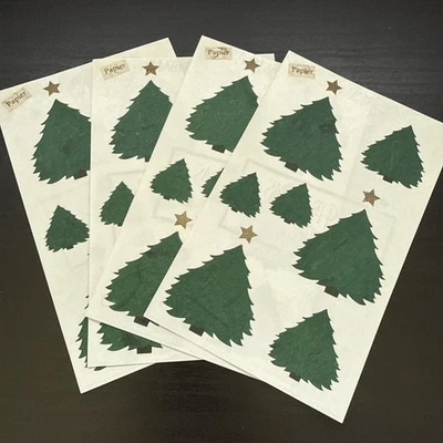 Hoja de pegatinas Mrs. Grossman ~ árbol de Navidad de pino de papel 4 hojas Foto 1 de 2
