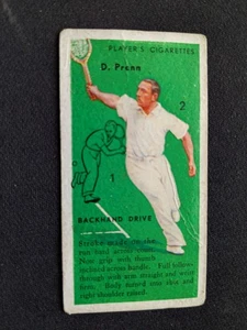 1936 Player Tennis Card # 24 D. Prenn - Backhand Drive (VG) - Bild 1 von 3