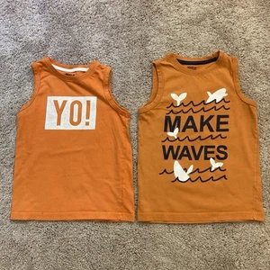 BOYS T-SHIRT Lot Of 3 Size 5 - 6 Yrs Sleeveless Orange Good For Play, Sleepwear - Picture 1 of 9