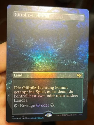 GERMAN Borderless Foil • Deathcap Glade • NM • Mtg (1660) - Image 1 of 4