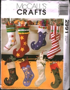 2991 Vintage McCalls Sewing Pattern Home Decor Stockings Christmas Holiday OOP - Picture 1 of 2