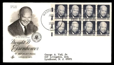 Mayfairstamps US FDC 1970 Dwight D Eisenhower 6c Booklet First Day Cover aau_902 - Image 1 of 2
