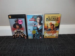Mad Max Trilogy VHS Video Tapes Warner Home Video, Cert 15-18 - Imagen 1 de 10