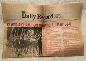 1983 Newspaper Lawrenceville IL HS Wins Boys’ Basketball State Title 68 Straight - Picture 1 of 5