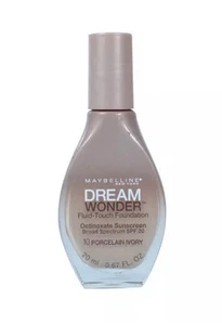 5 X Maybelline Dream Wonder Fluid-Touch Foundation 10 Porcelain Ivory - Picture 1 of 1