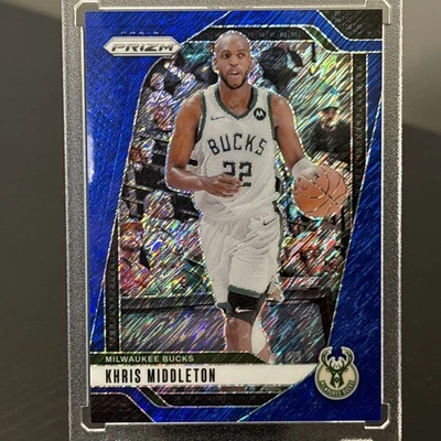 2024-25 Panini Prizm - Khris Middleton #153 FOTL Blue Shimmer Prizm 06/35 Bucks Foto 1 de 2