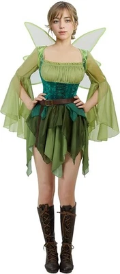 Mujer Elfo Vestido Medieval Niña Mágica Disfraz Disfraz Hada Vikingo Vestido  Foto 1 de 4