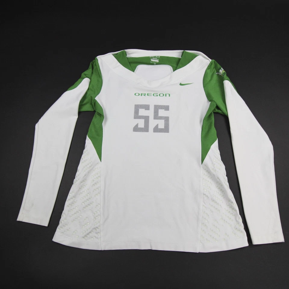 Oregon Ducks Nike Dri-Fit Game Jersey - Volleyball Women's White/Green Used - Image 1 of 1
