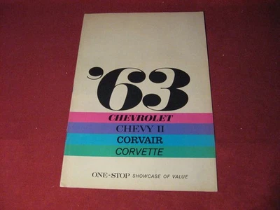 Chevy & Corvette 1963 folleto de ventas folleto catálogo original antiguo Foto 1 de 4