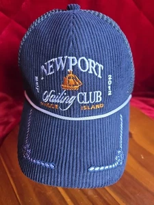 ANTHROPOLOGIE Cord Trucker Mütze Newport Segelclub Rhode Island Maritim - Bild 1 von 7