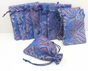 10 Stck. Blau Seidentuch Schmuck Geschenktüte Taschen Ohrring Anhänger Münzaufbewahrung - Bild 1 von 9