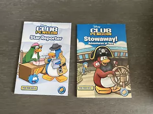 (2) Disney Club Penguin Paperback Books Pick Your Path - Star Reporter Stowaway! - Picture 1 of 3