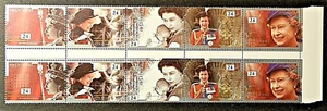 GB 1992 SG1602-06 40TH ANNIVERSARY OF ACCESSION GUTTER PAIRS - Picture 1 of 1