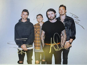 Lower Than Atlantis HAND Signed presentation size A4 on glossy print by the band - Picture 1 of 16