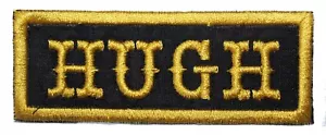 Custom Name Patch / Label | SEW-ON | Personalised| Two tone Black & Gold | 8x3cm - Picture 1 of 24