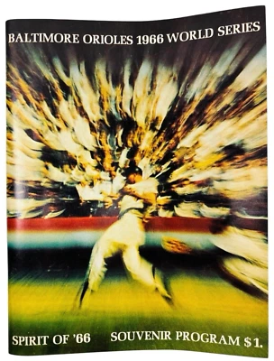 1966 World Series Program Los Angeles Dodgers at Baltimore Orioles Koufax Palmer - Image 1 of 4