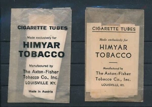 VINTAGE CIGARETTE TUBES HIMYAR TOBACCO/AXTON-FISHER KY RH1 & AUSTRIA *RARE PAIR* - Picture 1 of 6