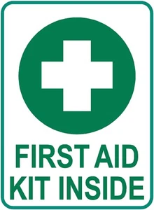 First Aid kit decal 4" x 5" fire alert emergency window sticker - Picture 1 of 1