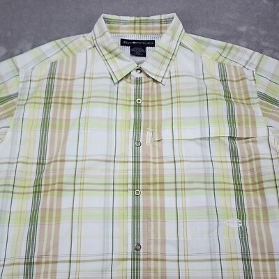 Exofficio Shirt Mens Large Green Plaid Vented Fishing Short Sleeve Lightweight - Image 1 of 4