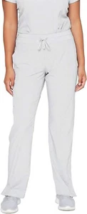 Barco One Women’s White Scrubs Pocket Knit Waistband Pants Plus 5XL Snap Leg - Picture 1 of 4