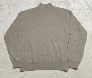Charter Club Cashmere Sweater Womens Medium Light Brown Mock Neck Pullover - Picture 1 of 7