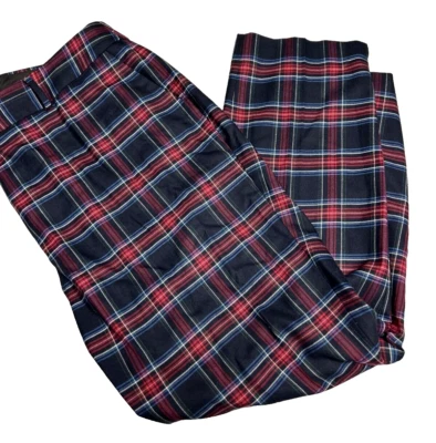 Talbots High Waist Hampshire Ankle Plaid Pants Wool Blend 18W - Image 1 of 4