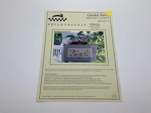 Brightneedle Garden Party Counted Cross Stitch Pattern Book No 72 - Picture 1 of 3