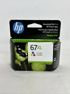 New HP 67XL High Yield Tri-Color Original Ink Cartridge (3YM58AN) Exp March 2024 - Photo 1/5