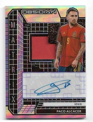 2020-21 Panini Obsidian Jersey Auto Card : Paco Alcacer #58/75 - Image 1 of 2