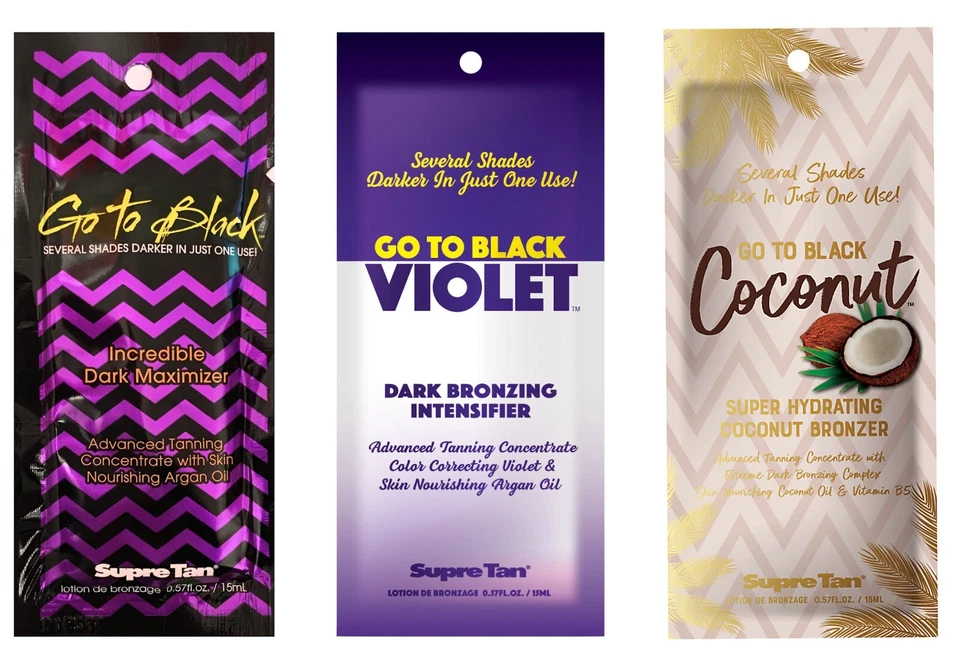 Supre Tan GO TO BLACK Collection Sachets Buy 2 Get A Free Gift - Fast Dispatch
