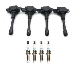 4 x Ignition Coils + Spark Plugs for Nissan Dualis J10 MR20DE 2007-2016 - Picture 1 of 3