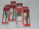 4 Rapala Fishing Lures Jointed Floating Gold Silver Black & HOLOGRAPHIC SHINER 