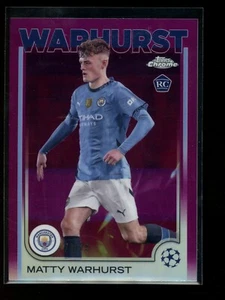 2024-25 Topps Chrome UEFA Matty Warhurst Purple Prizm RC 75/75 #92 - Picture 1 of 2
