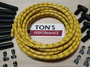 8mm Vintage Cloth Covered Spark Plug Wire Kit for ELECTRONIC IGNITION SYSTEMS YL - Picture 1 of 5
