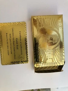 The United States of America $100 Gold Playing Cards Deck - Bild 1 von 3