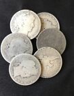 (1) CULL Barber Half Dollar 90% Silver Coin / 1892-1916 / Early U.S. Junk Silver