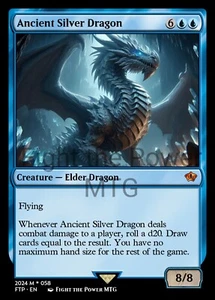 Ancient Silver Dragon Style Card For EDH and Playtest - Picture 1 of 3