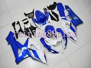 Pearl White Blue ABS Plastic Injection Fairing Kit Fit for 2005 2006 GSXR1000 - Picture 1 of 7