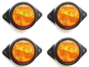 # 4x 24V LED Naranja Marcador Luces Redondas Camión Remolque Para IVECO DAF MAN - Imagen 1 de 4