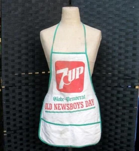 Vintage Globe-Democrat Newspaper Apron 7Up Logo Old Newsboys Day Promotion - Picture 1 of 7
