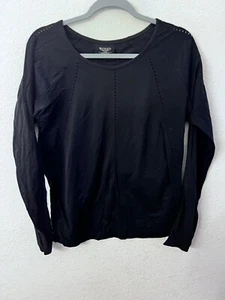 Athleta Foothill schwarzes Langarmshirt Damen Gr. Large - Bild 1 von 5